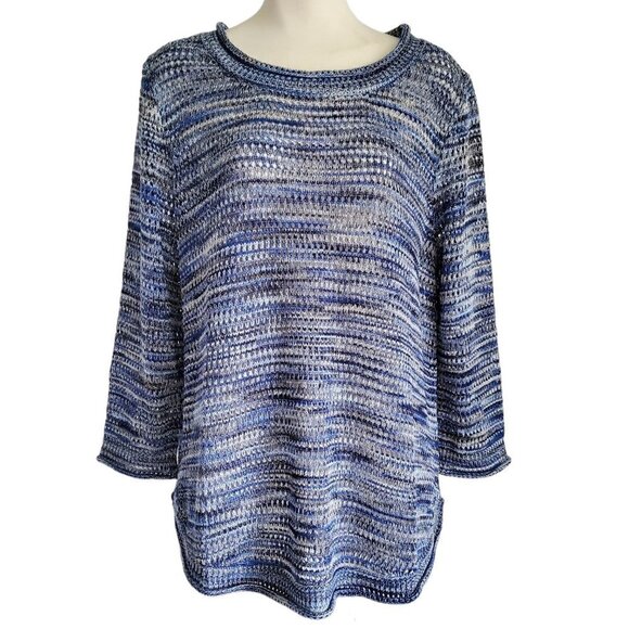 Open Weave Beachy Lightweight Longer length Boho Sweater Top Size XL - Picture 1 of 14